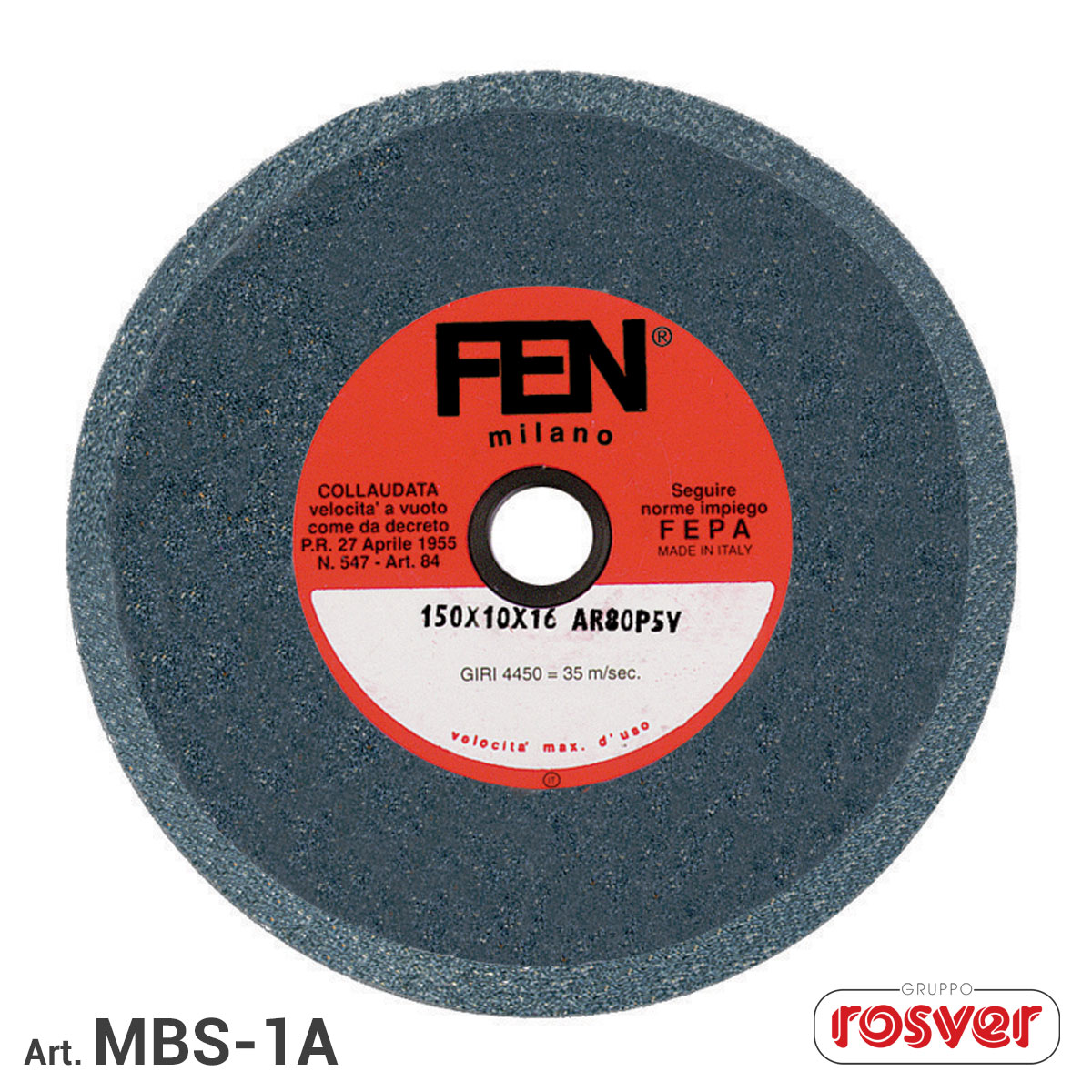 Mole a Smusso in Corindone - Rosver - MBS D.200x7x20 Conf.3pz