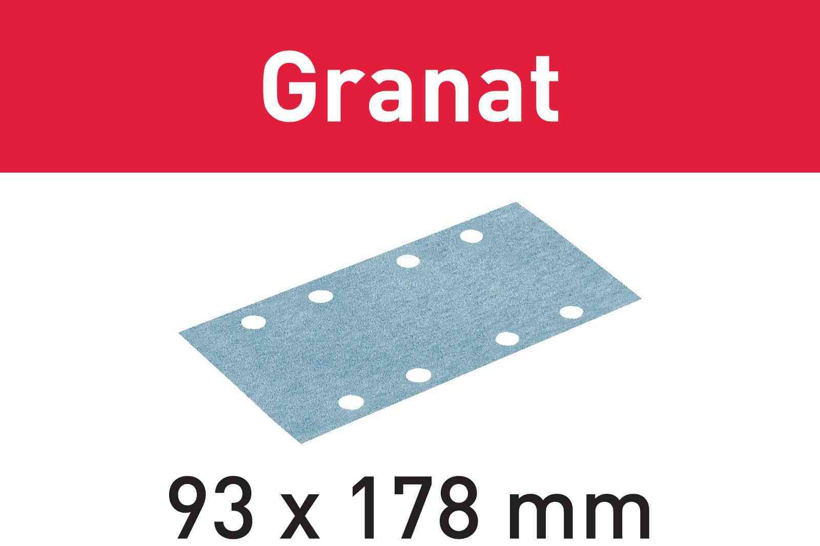 Foglio abrasivo Granat STF 93X178 P120 GR/100 498936