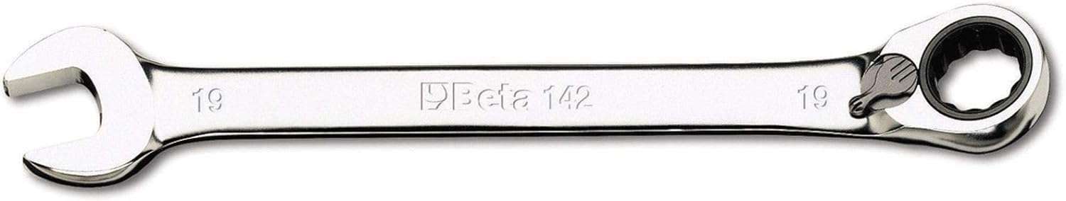 Chiave combinata a cricchetto, misura da 6 a 22mm, finitura cromata - Beta 142