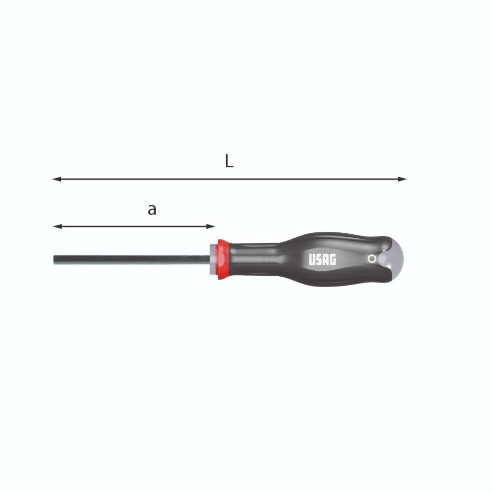 Chiave maschio esagonale con impugnatura 2mm - Usag 280 D U02800822