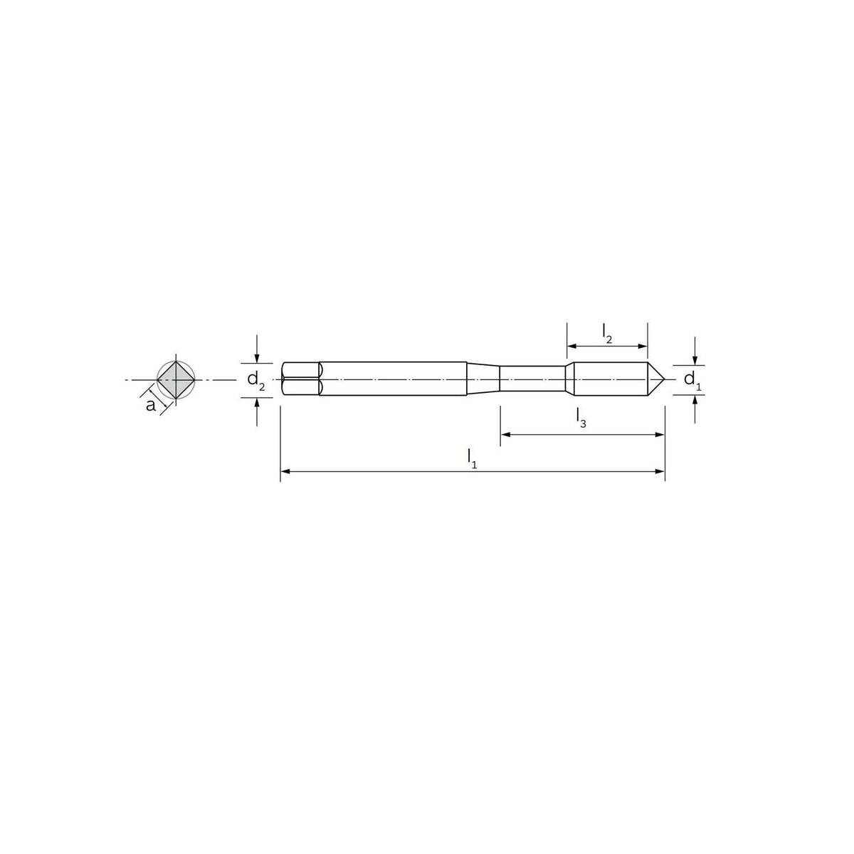 Maschio a macchina specifico per acciaio INOX rivestito in TN DIN 371 6 - ILIX
