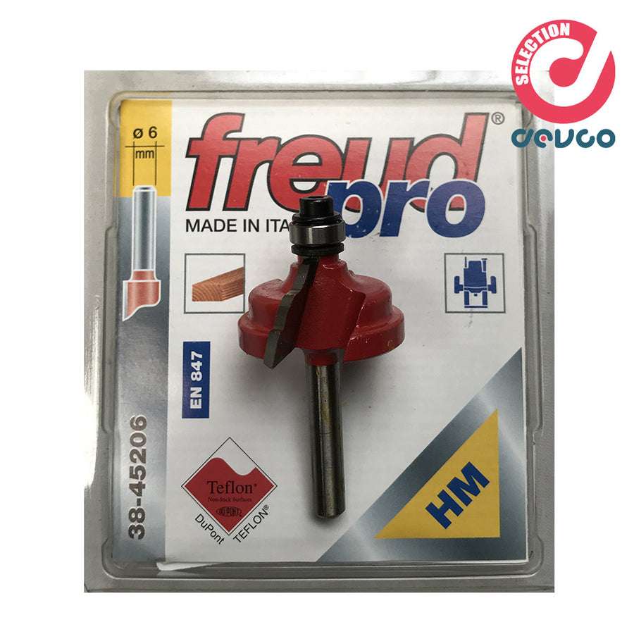 Fresa 2 taglienti per legno diametro 6  Freud - 38-45206