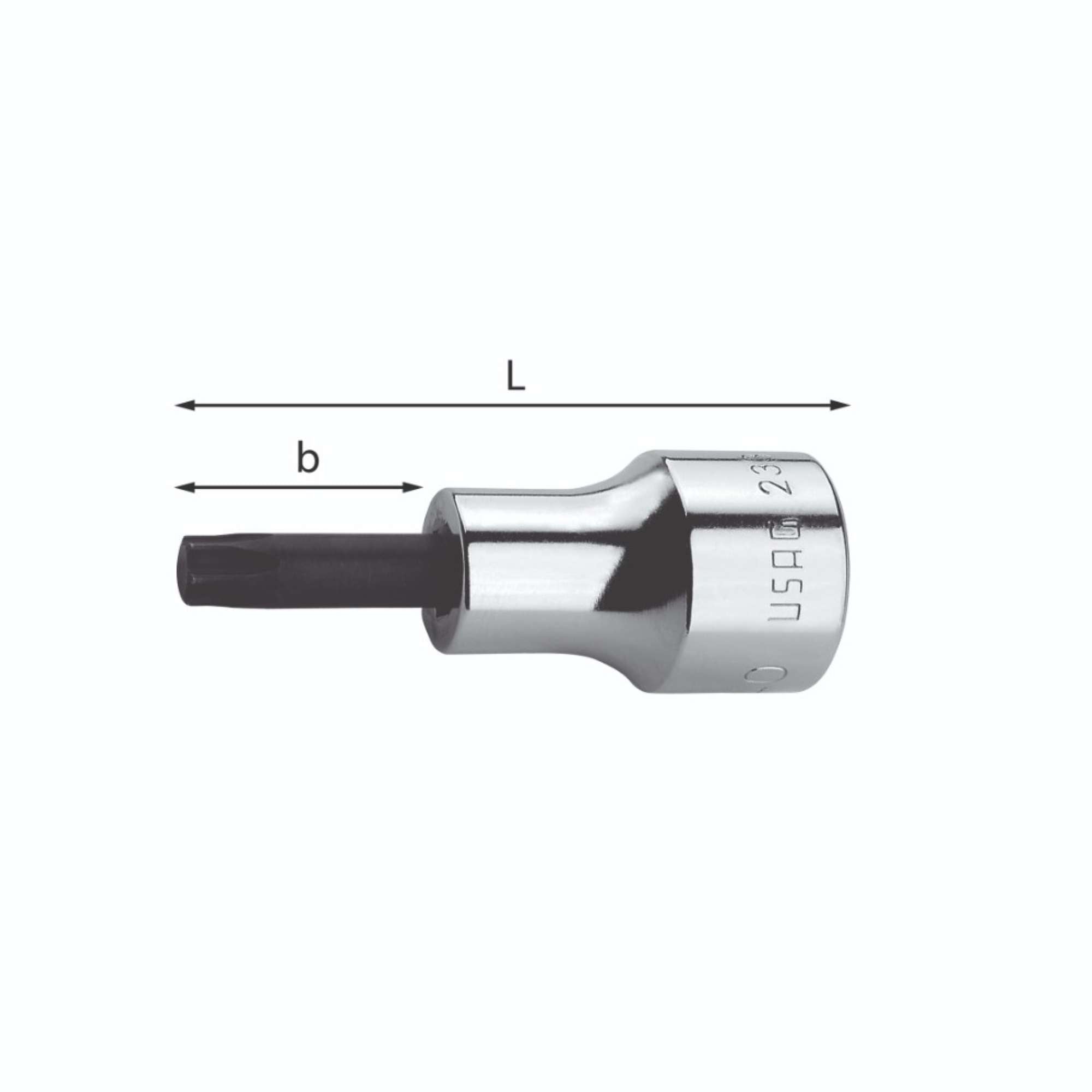 Chiave a bussola per viti con impronta Torx - Usag 233 1/2 NTX