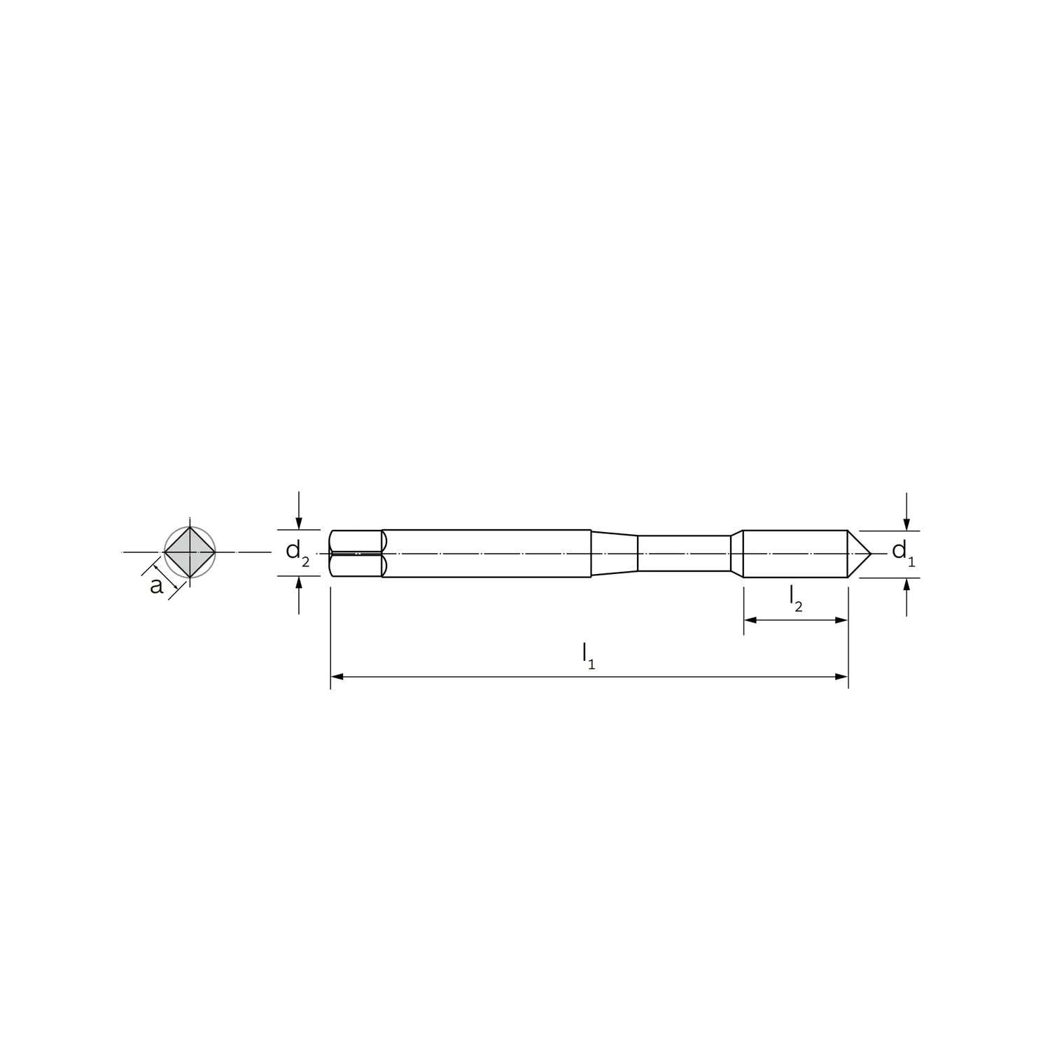 Maschio a macchina superformer specifico per alsi / FE DIN 371 6 - ILIX