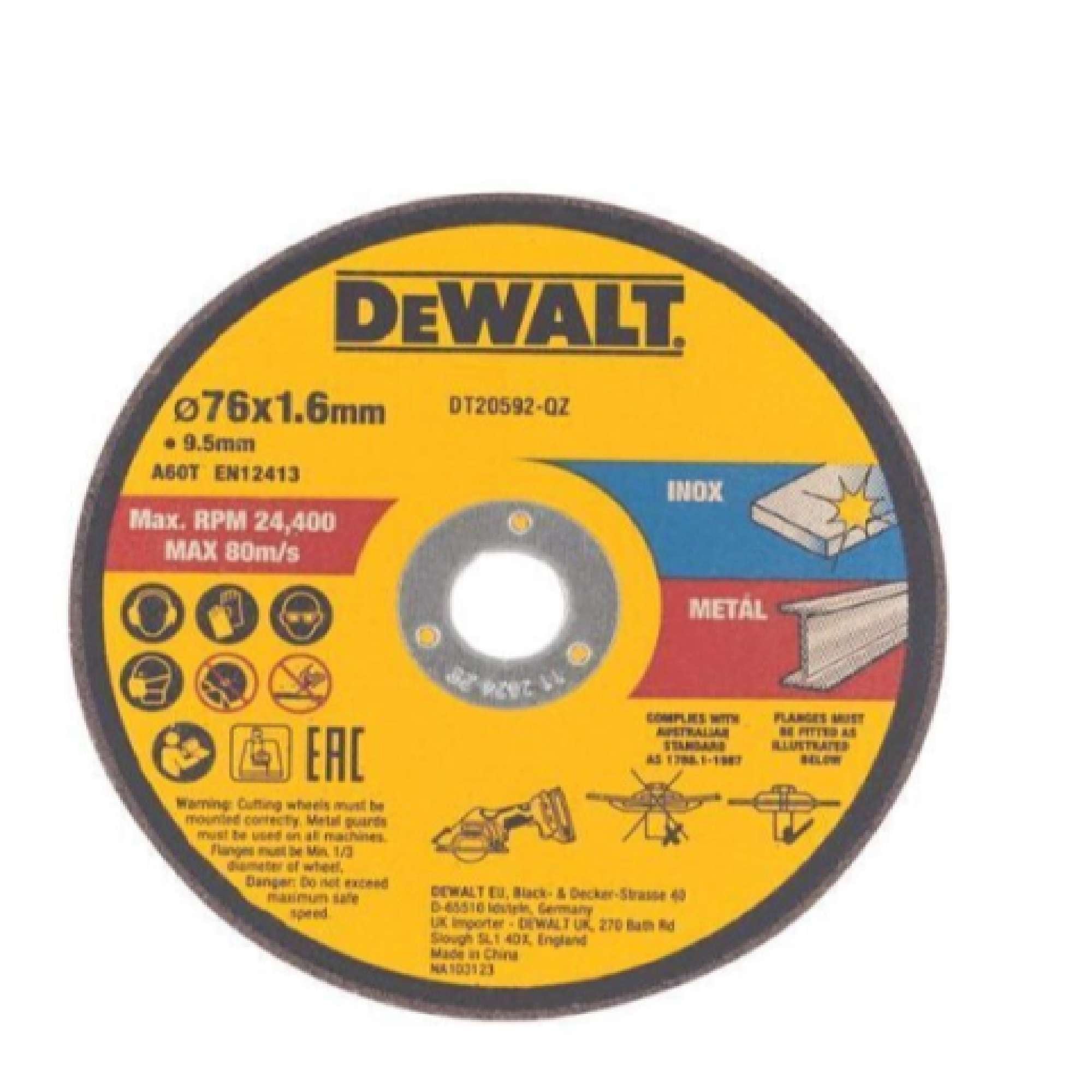 Dischi abrasivi per minitroncatrice 76mm conf.3pz - Dewalt DT20592-QZ