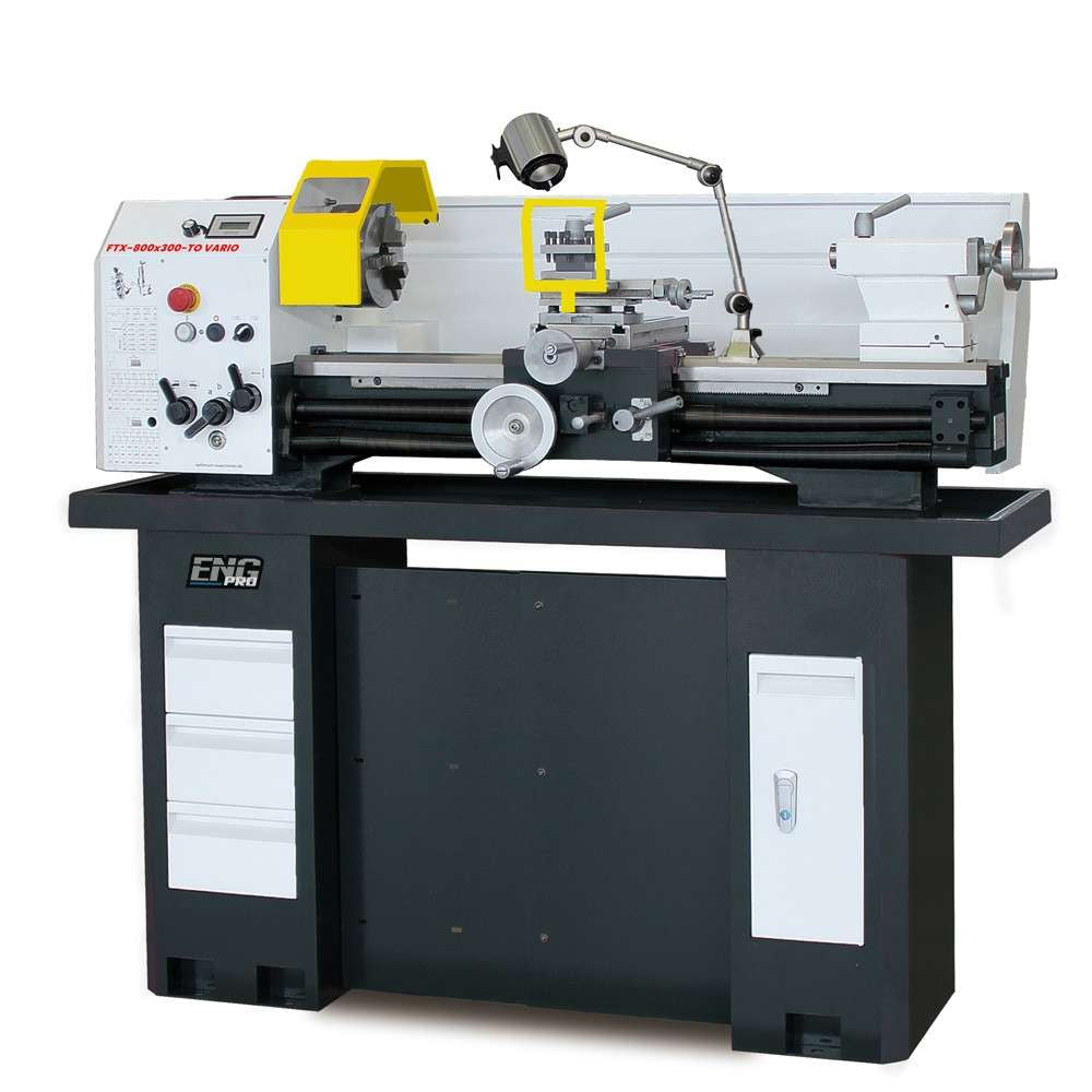 Tornio Industriale FTX-800X300-TO VARIO 230V/F1 con Basamento