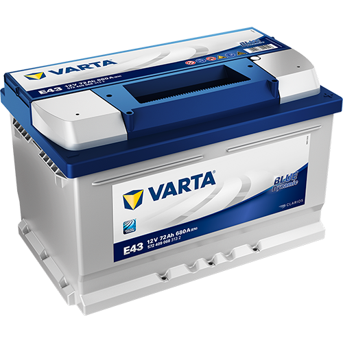 Batteria Auto 12V 72Ah 680A, avviamento - Varta E43 Blue Dynamic 572409068