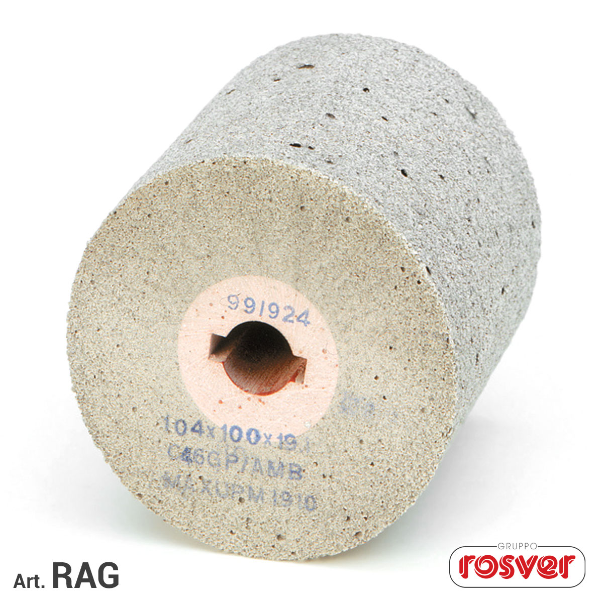 Ruota in gomma abrasiva RAG D.104x100x19 Rosver - Conf.1pz