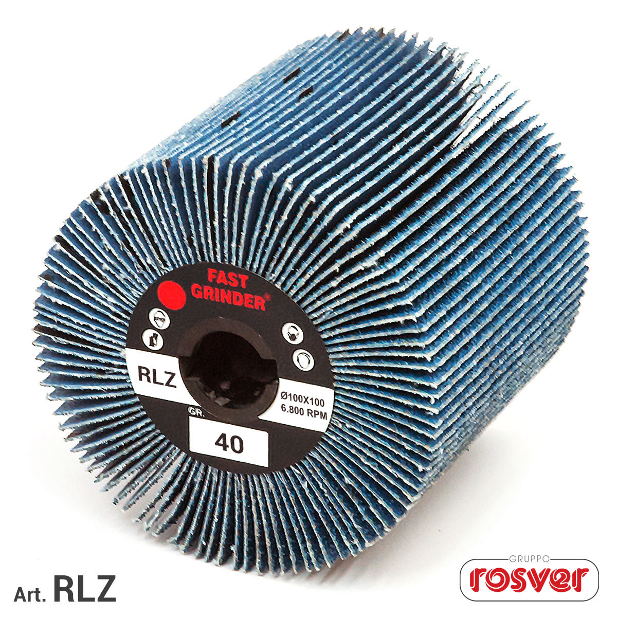 Ruote Lamellari Tela allo Zirconio - Rosver - RLZ D.100x100x19 - Conf.5pz