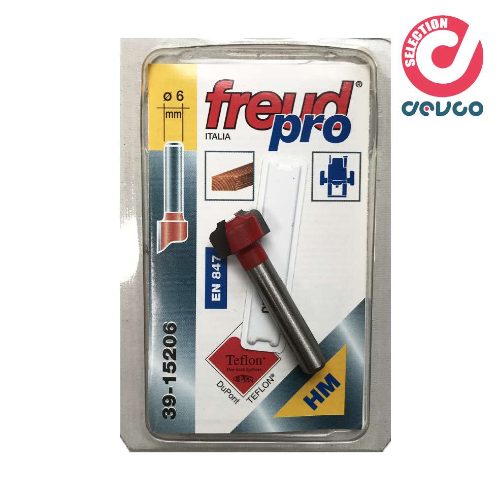 Fresa 2 taglienti per legno diametro 6  Freud - 39-15206
