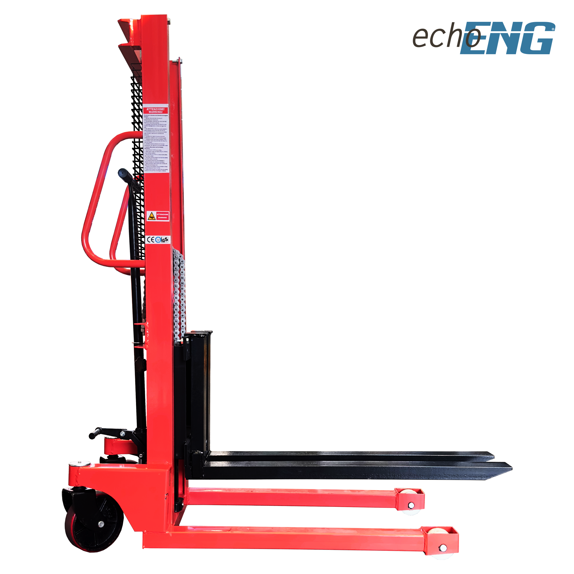 Transpallet sollevatore manuale per pallet 1200 mm 500 kg - ENG PRO MA SL PR05