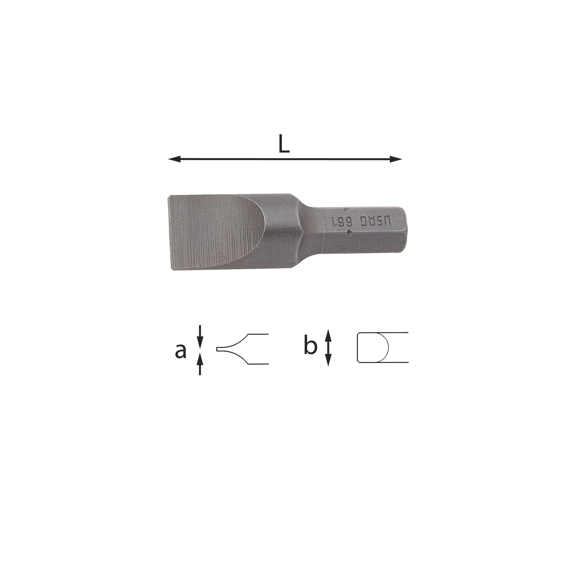 Inserti per viti con intaglio attacco 1/4" - Usag 660