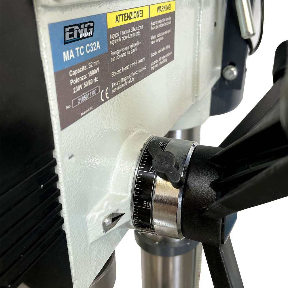 Trapano a colonna con trasmissione a cinghia 32mm 400V/3Ph - echoENG MA TC C32B