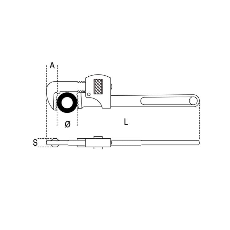 Giratubi modello Stillson in acciaio forgiato 250mm