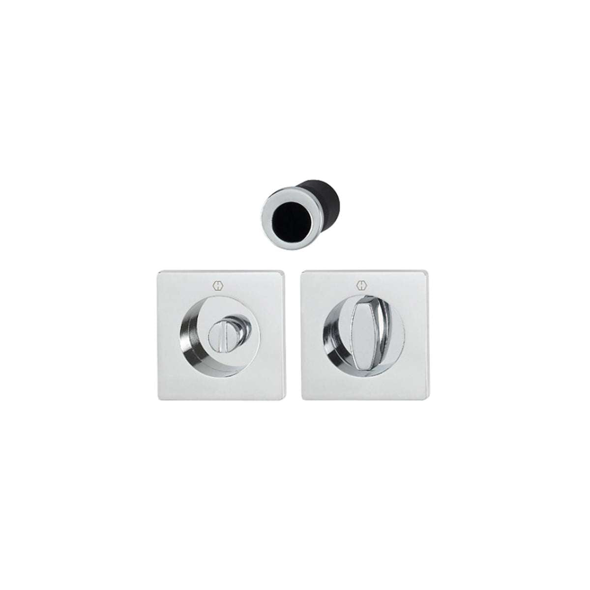 Spazio Kit 2 per porte scorrevoli M443 F49-R Cromo lucido - Hoppe 3389859