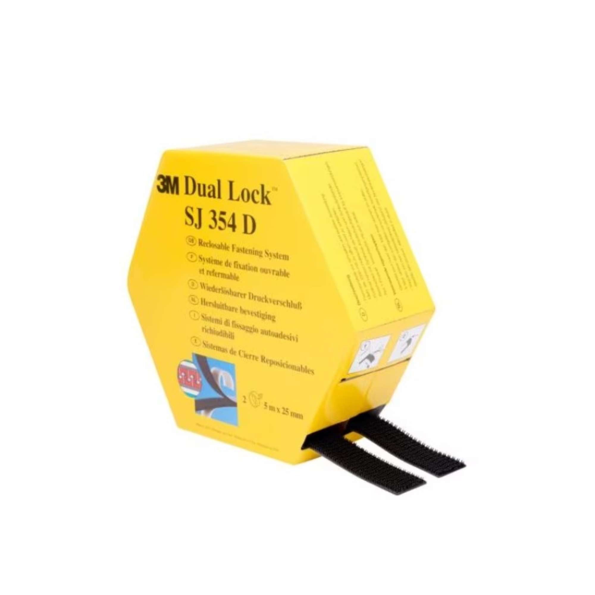 Sistema di fissaggio richiudibile Dual-Lock Nero H.25mm x 2,5mt - 3M 7100123339