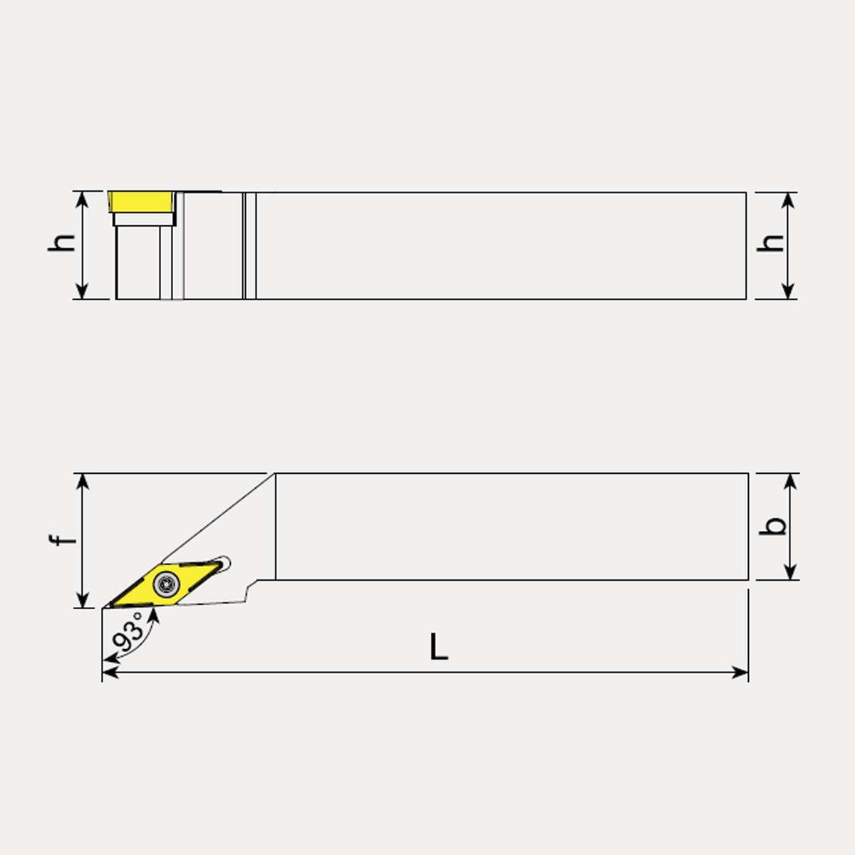 Portautensile Tornio Sinistro Talicarb SVJBL 1616H 11  Stelo 1616 mm, Angolo 93