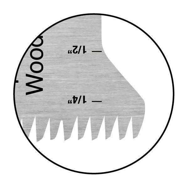 Lama da taglio a denti "Giapponesi" a doppia fila, temprata da 35mm - CMT OMF126