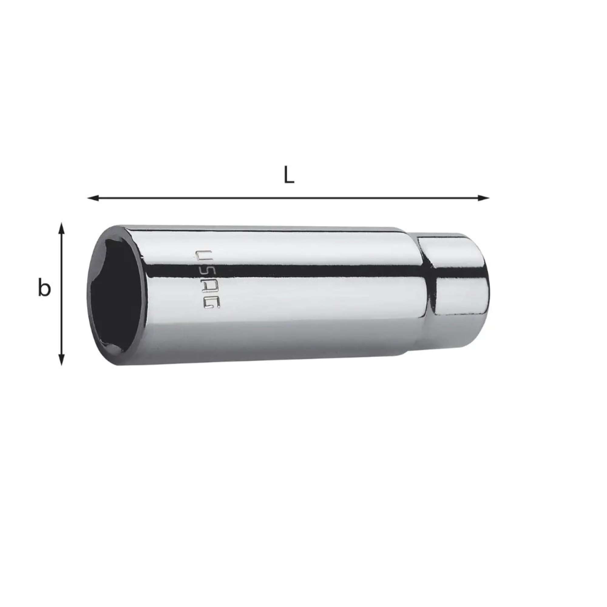 Chiavi a bussola lunghe bocca esagonale 10mm L.53mm - 235 3/8 ELN Usag U02351313