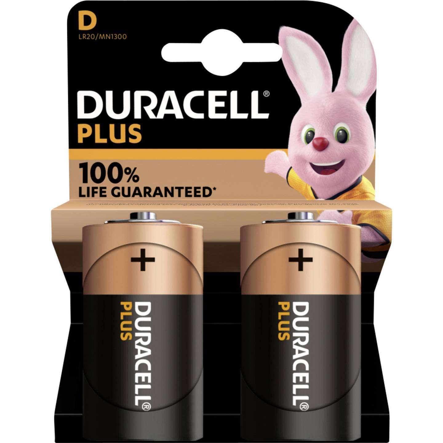 Batteria Duracell Plus D Alcalina 1.5V confezione da 2 batterie - LR20/MN1300