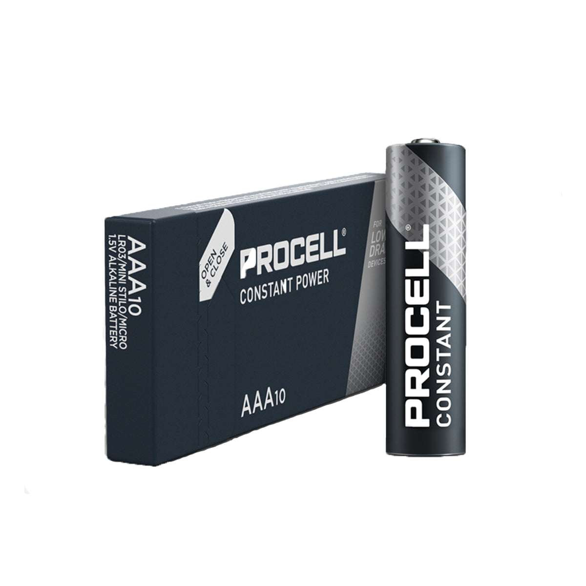 Batterie Alcaline professionali Constant Power AAA 1.5V in pacco da 10 - Procell
